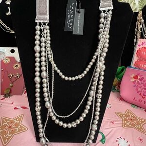 Laundry  Multi-Strand Silver Pearl Necklace!!!! ❤️❤️❤️❤️❤️